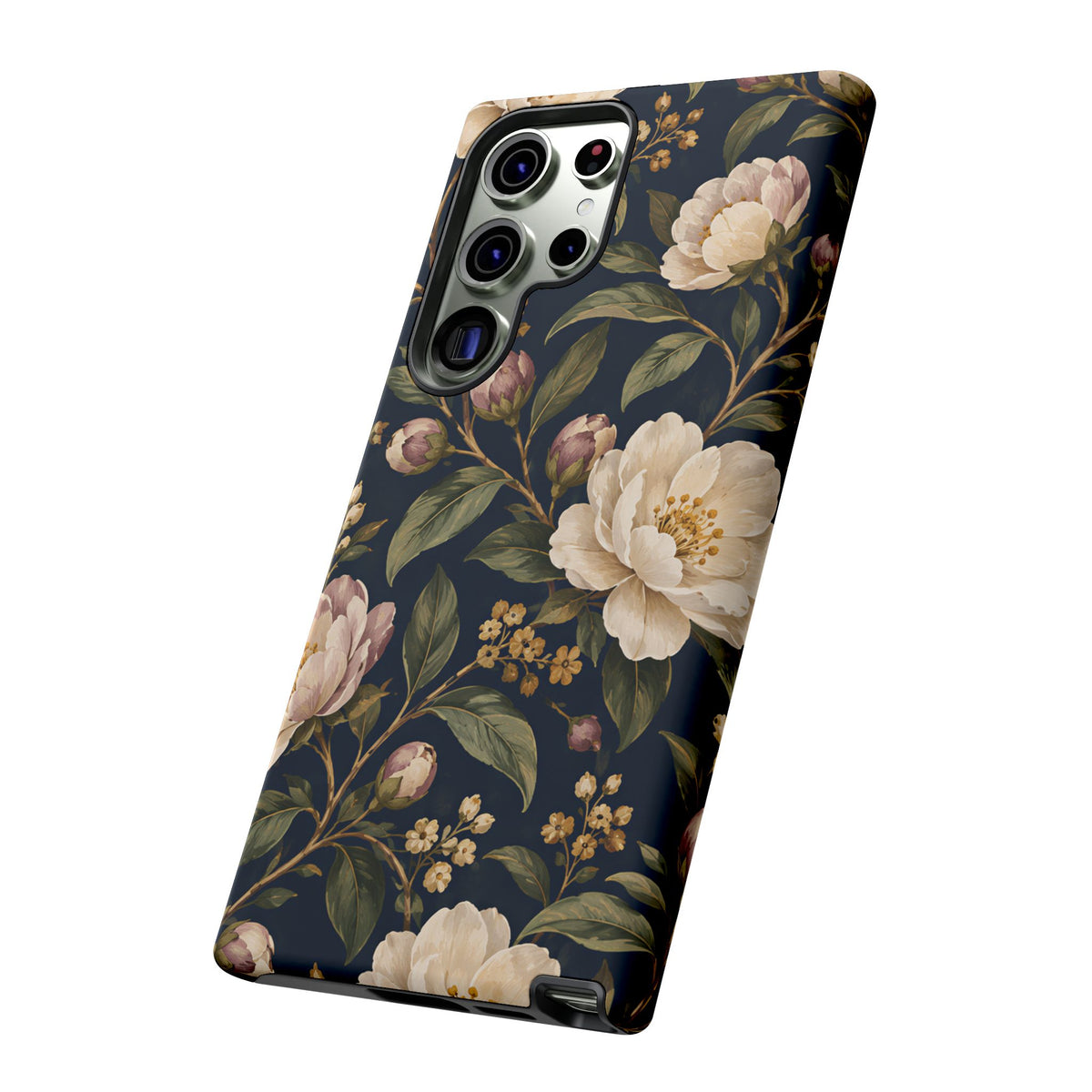Dark Floral Samsung Galaxy Tough Case | Midnight Camellia