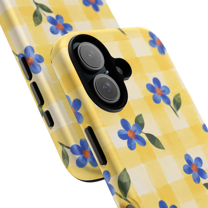 Buttercup Picnic iPhone Tough Case | yellow gingham