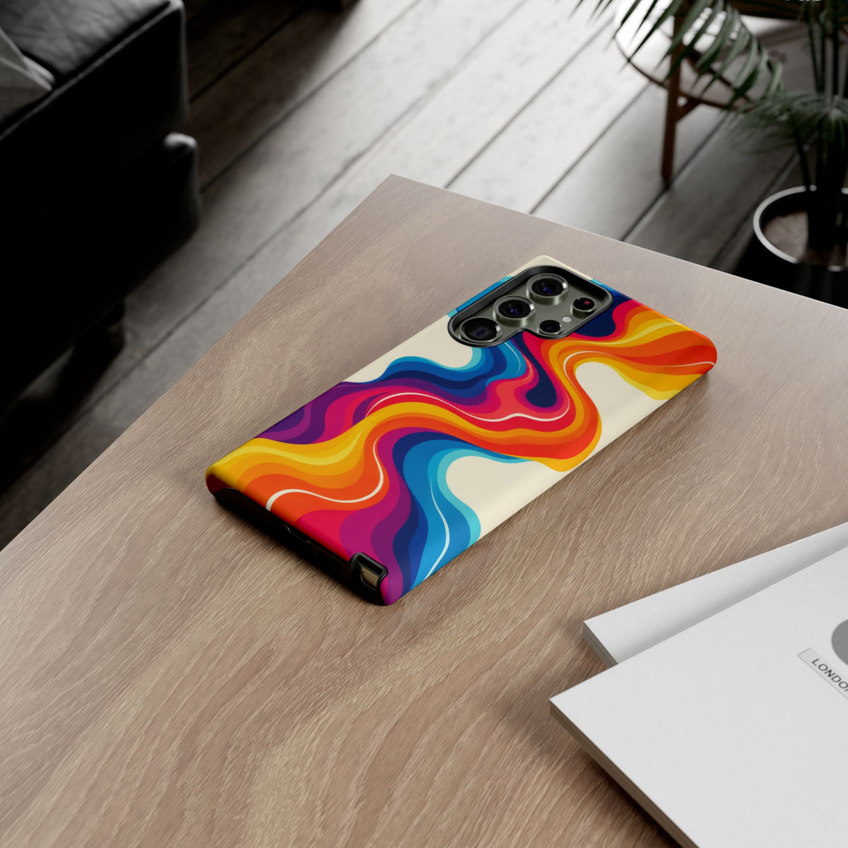 Chromatic Current Samsung Galaxy Tough Case | retro waves