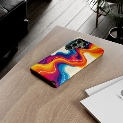 Chromatic Current Samsung Galaxy Tough Case | retro waves