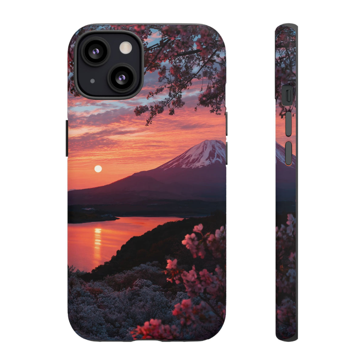 Fuji Moonlit Sakura iPhone Tough Phone Case