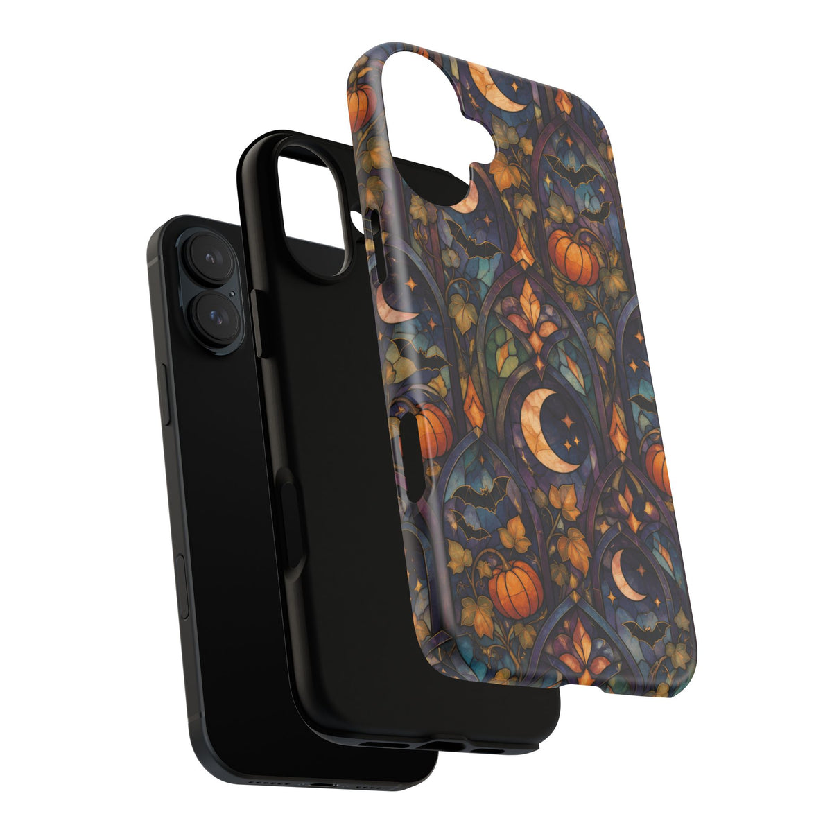 Amber Moon Window iPhone Tough Case | celestial halloween