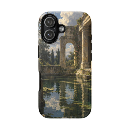 The Flooded Court iPhone Tough Case | Ancient Garden Landscape