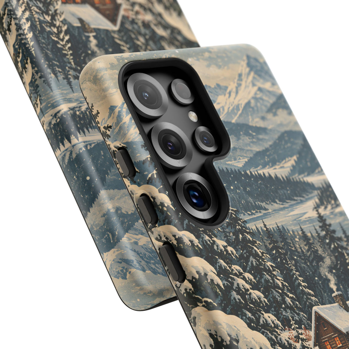Vintage Winter Cabin Tough Phone Case