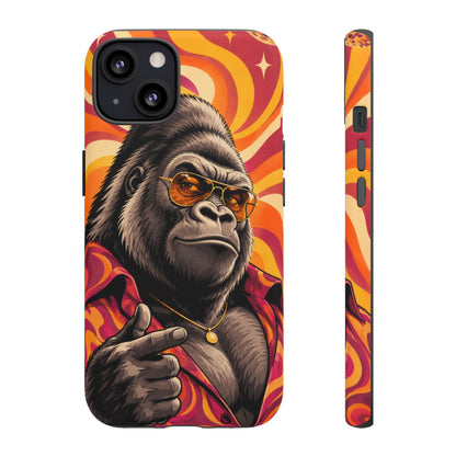 Velvet Groove iPhone Tough Case | Retro Disco Gorilla Art