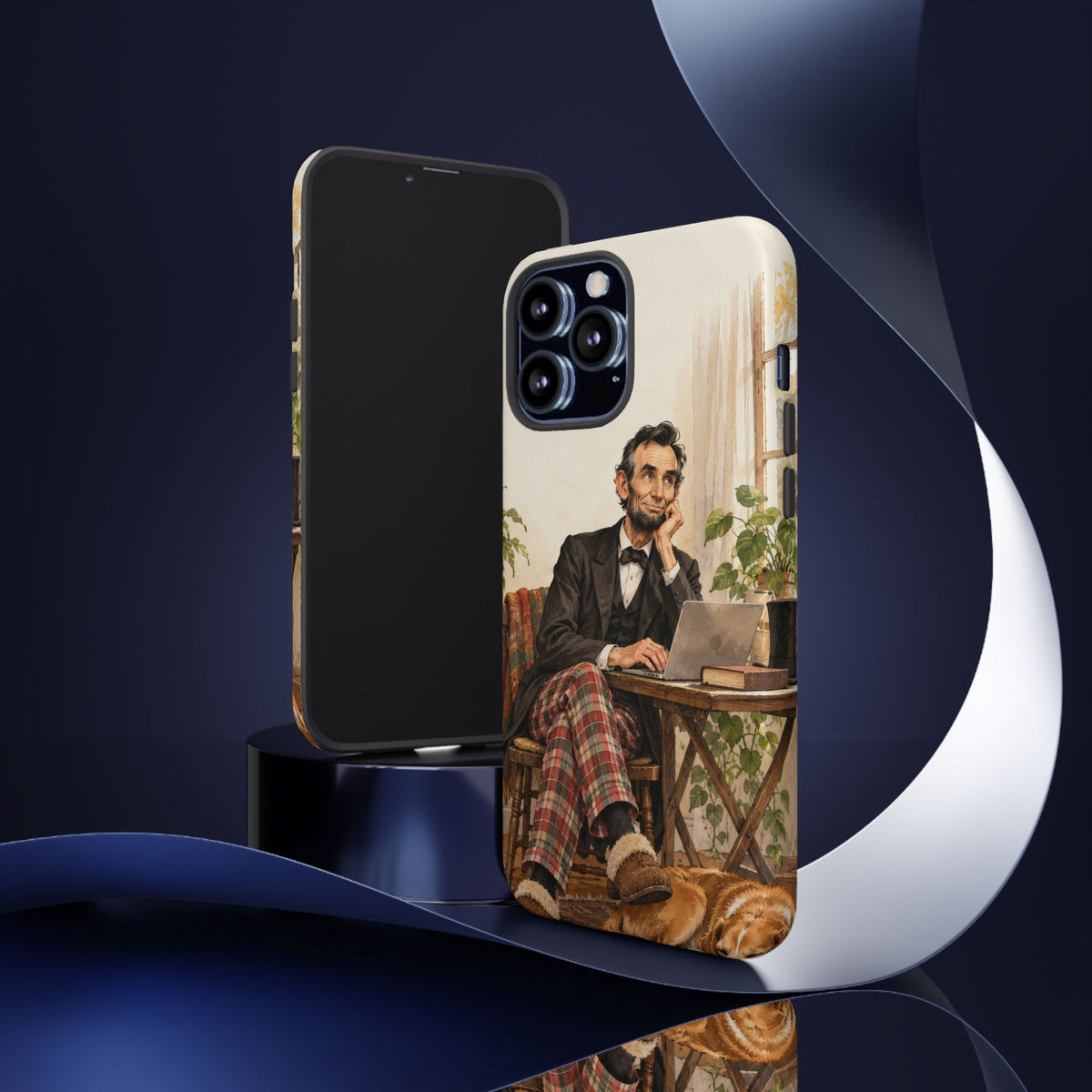 Abe from Home iPhone Tough Case | lincoln work from home