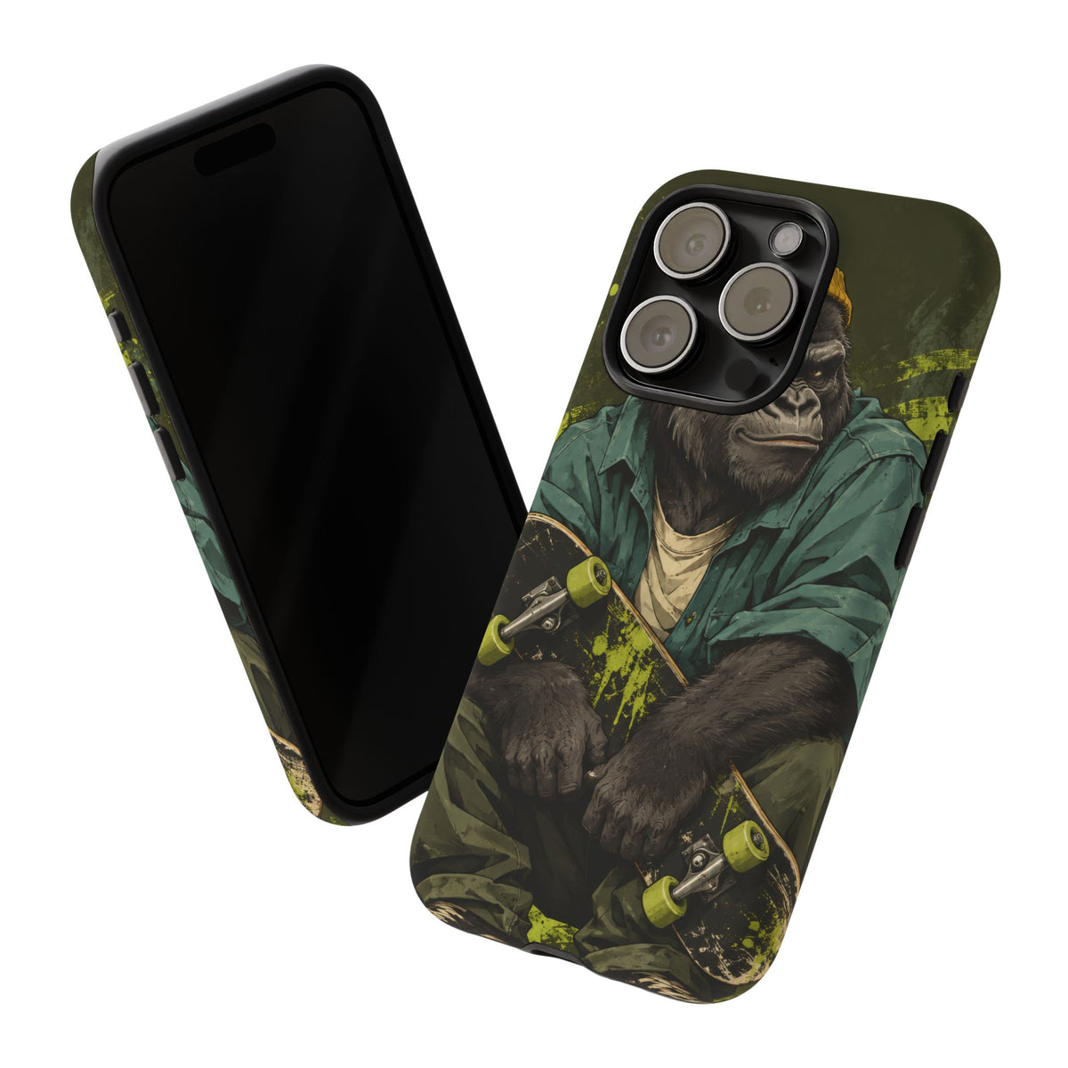 Concrete Jungle iPhone Tough Case | Skater Gorilla Illustration