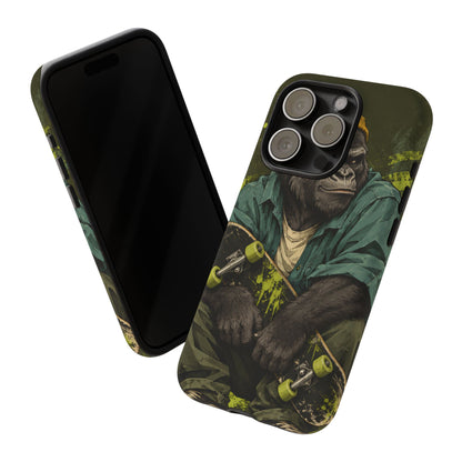 Concrete Jungle iPhone Tough Case | Skater Gorilla Illustration