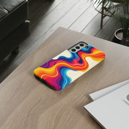 Chromatic Current Samsung Galaxy Tough Case | retro waves