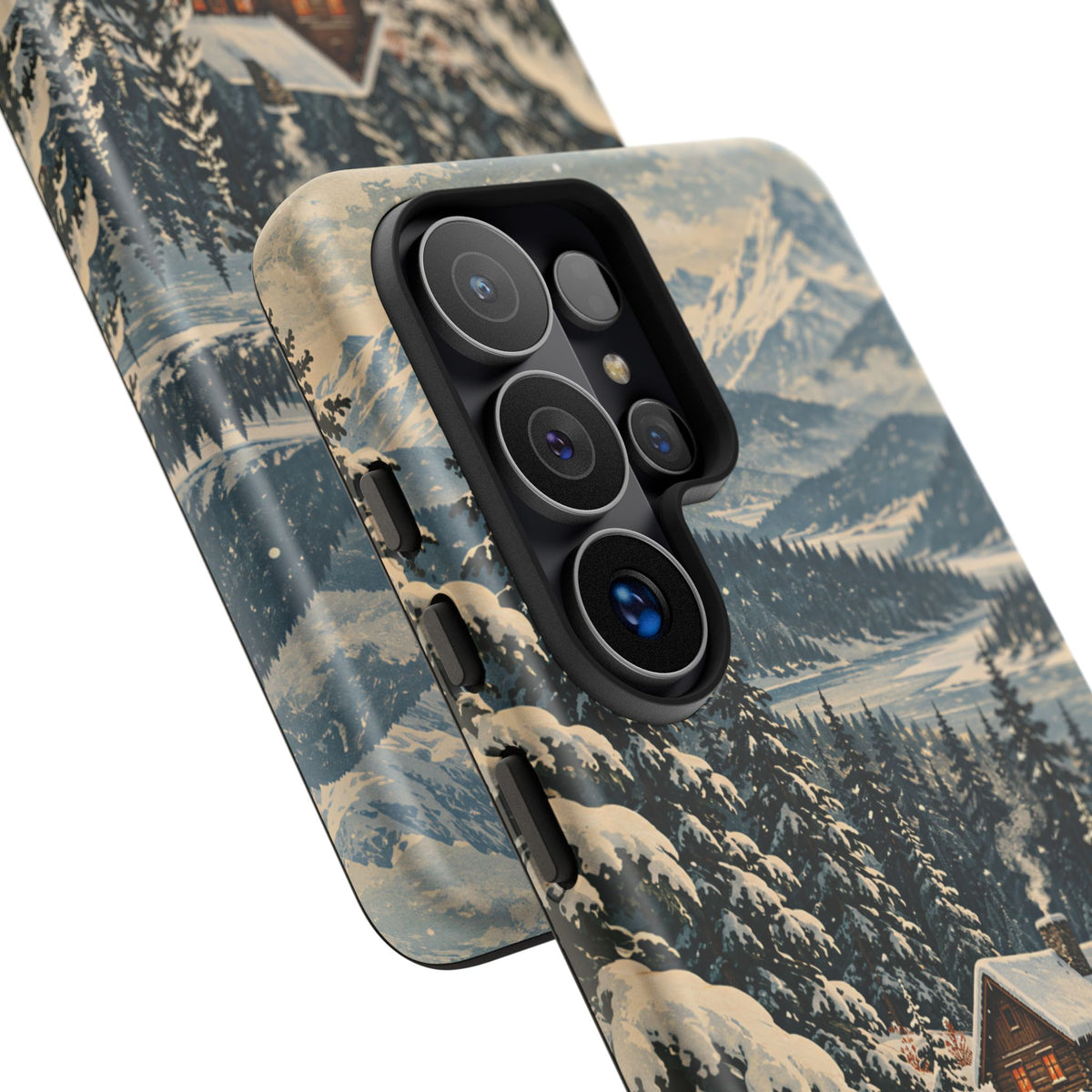 Vintage Winter Cabin Tough Phone Case