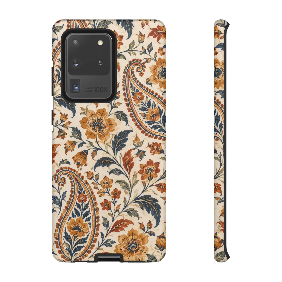 Saffron Heirloom Samsung Galaxy Tough Case | Floral Paisley on Ivory