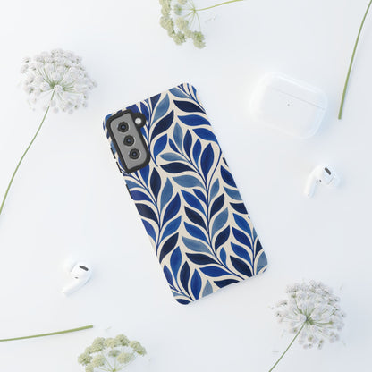 Cobalt Current Samsung Galaxy Tough Case | Cobalt Blue Leaf Pattern