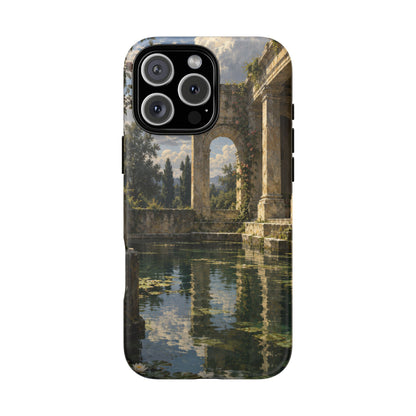 The Flooded Court iPhone Tough Case | Ancient Garden Landscape