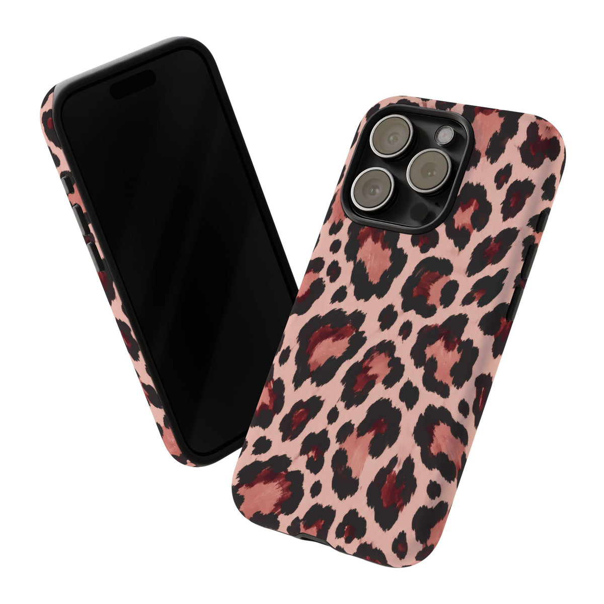 Wild Burgundy iPhone Tough Case | leopard print