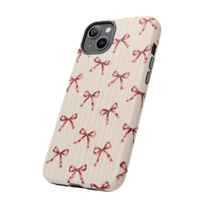 Red Bow iPhone Tough Case | Ribbon Waltz
