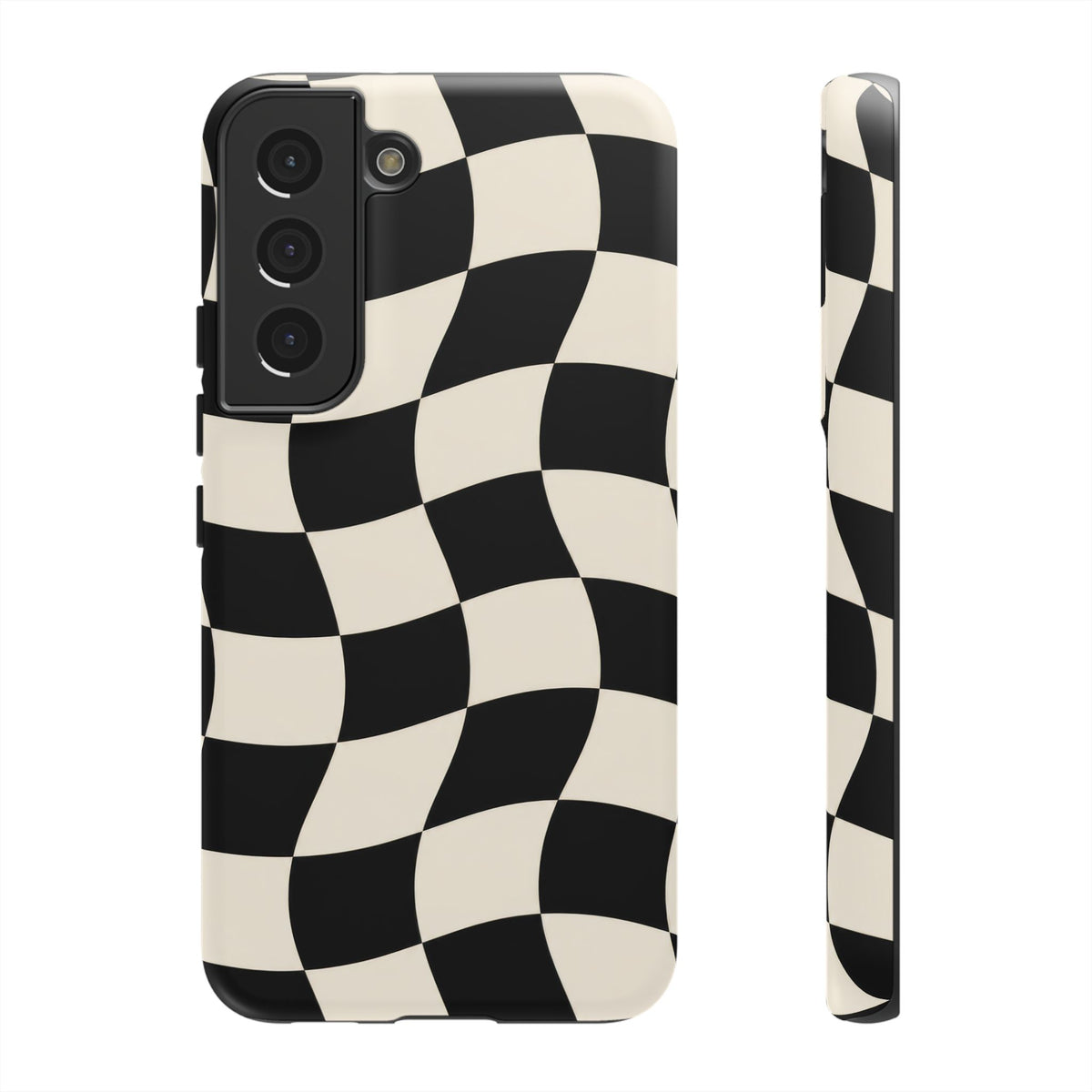 Liquid Check Samsung Galaxy Tough Case | Wavy Checkerboard