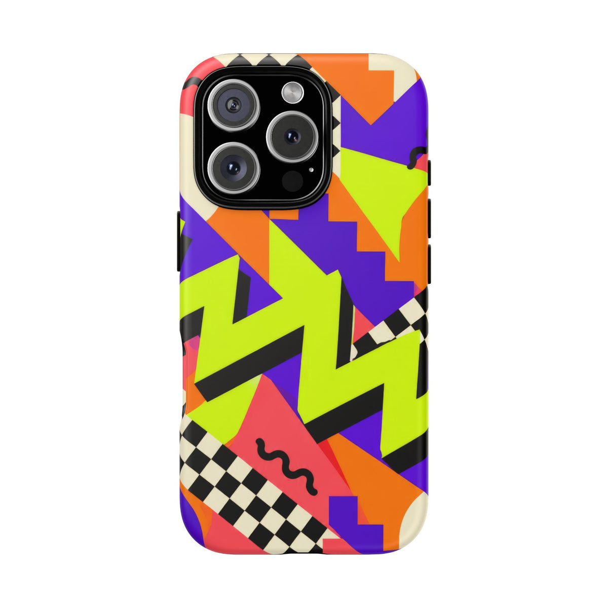 Acid Arcade iPhone Tough Case | Bright Retro Geometry