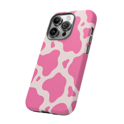 Strawberry Milk iPhone Tough Case | Pink Cow Print