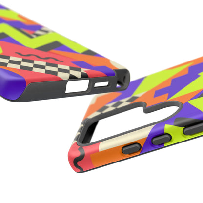 Acid Arcade Samsung Galaxy Tough Case | Bright Retro Geometry