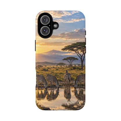 Zebra Water Mirror iPhone Tough Case | zebra safari