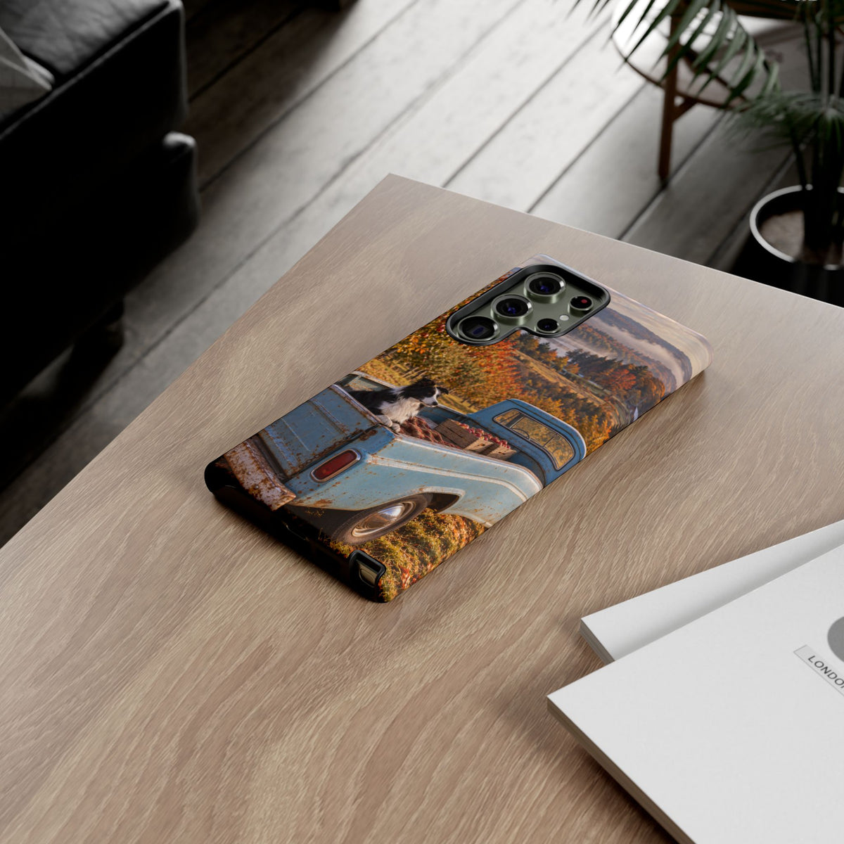 Blue Truck October Samsung Galaxy Tough Case | border collie