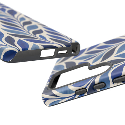 Cobalt Current Samsung Galaxy Tough Case | Cobalt Blue Leaf Pattern