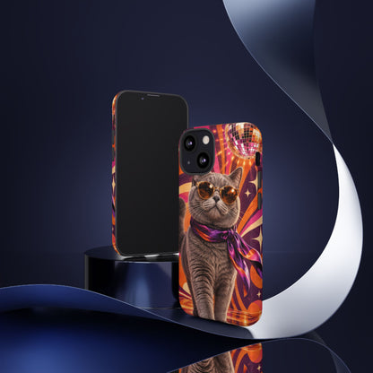 Disco Whiskers iPhone Tough Case | disco cat