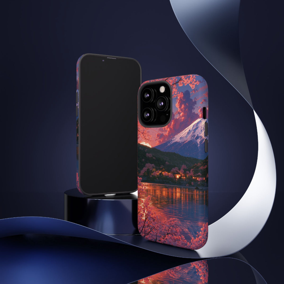 Sakura Lakeside Village iPhone Tough Phone Case