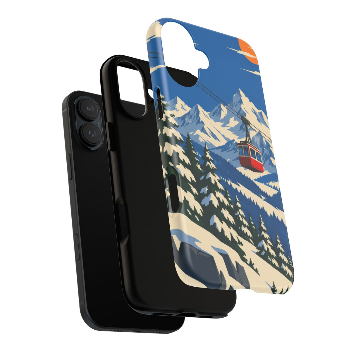 Swiss Skiing — Lift to the Sky iPhone Tough Case