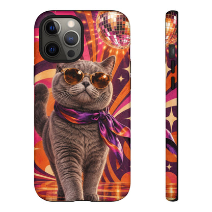 Disco Whiskers iPhone Tough Case | disco cat