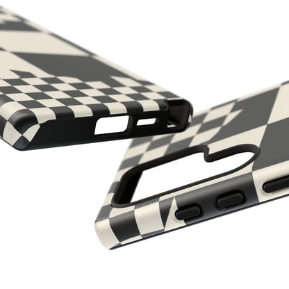 Check Shift Samsung Galaxy Tough Case | Black & White Checkerboard