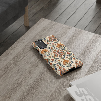 Terracotta Arabesque Samsung Galaxy Tough Case | Terracotta Floral Paisley