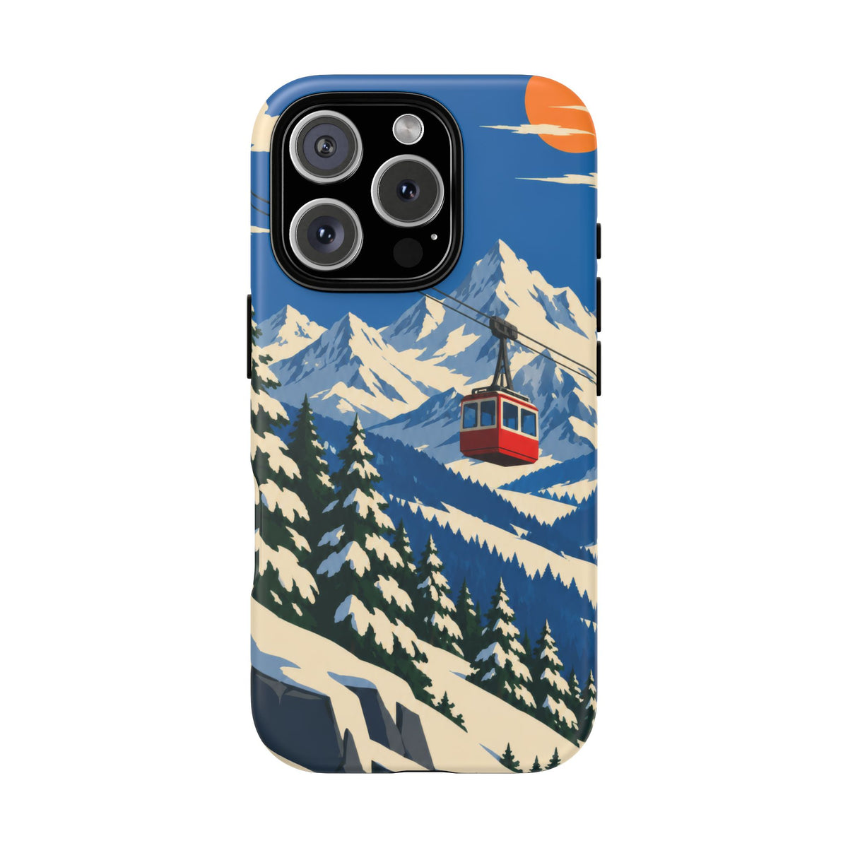 Swiss Skiing — Lift to the Sky iPhone Tough Case