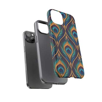 Peacock Nocturne iPhone Tough Case | art deco