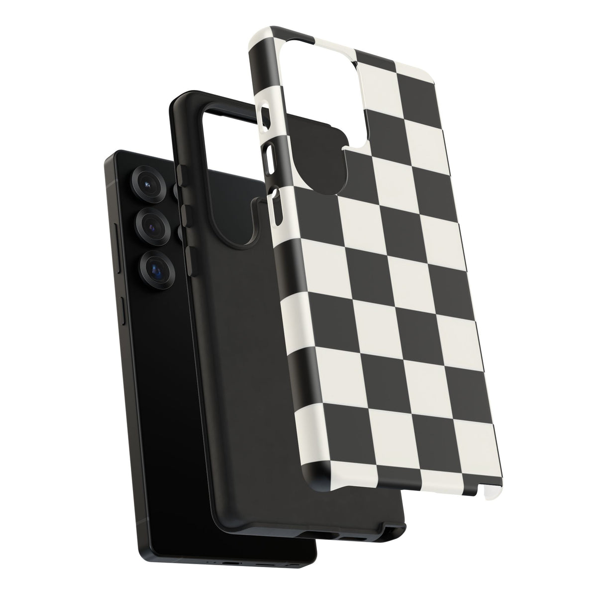 Classic Check Samsung Galaxy Tough Case | Black & White Checkerboard