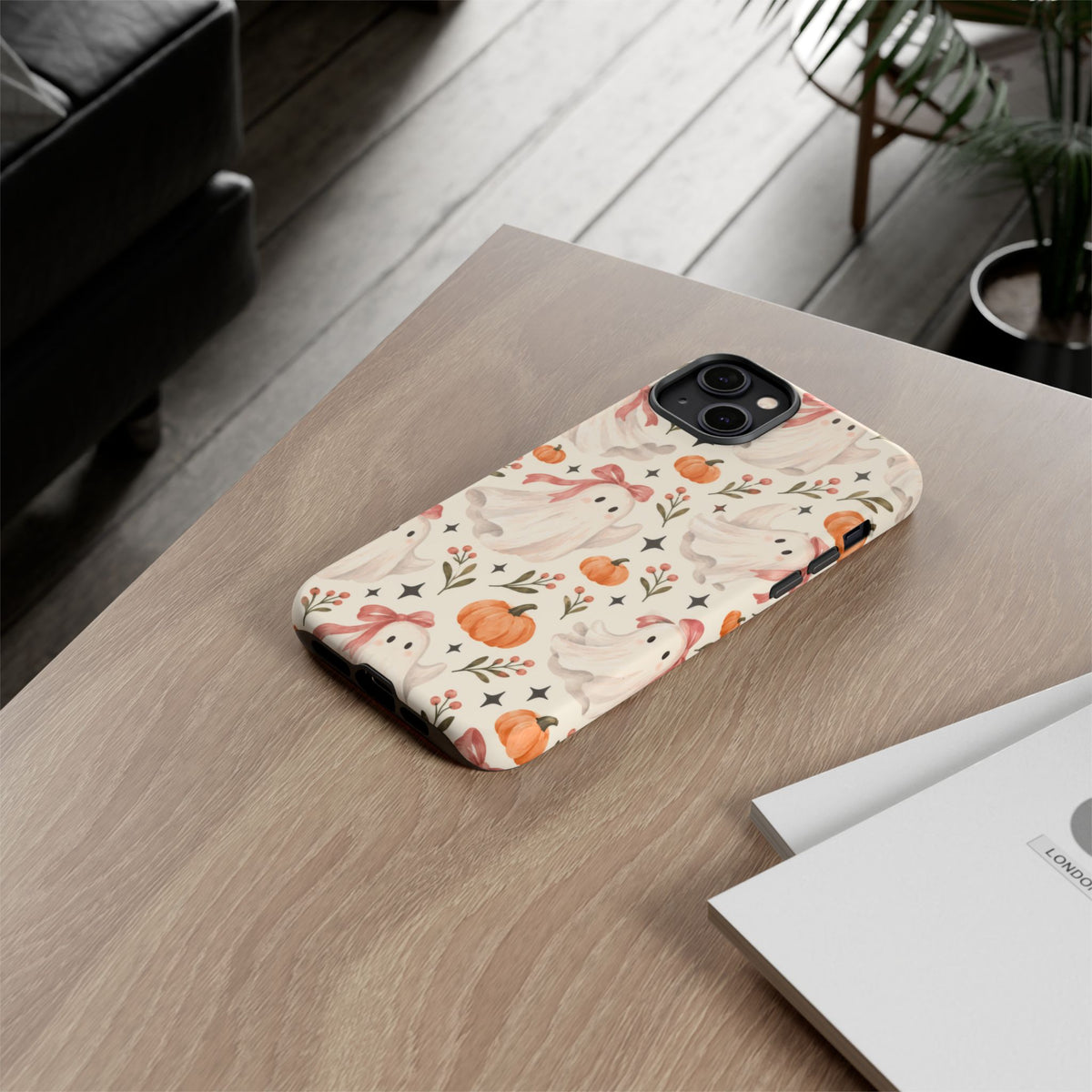 Blush Boo Social iPhone Tough Case | cute ghost