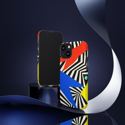 Broken Signal iPhone Tough Case | Optical Stripe Art