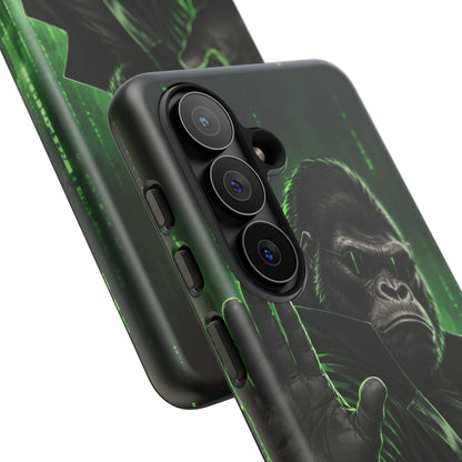Cyberpunk Gorilla Samsung Galaxy Tough Case | Neon Code Silverback