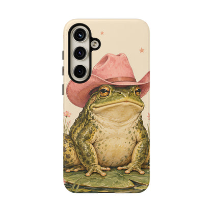 Cowboy Frog Samsung Galaxy Tough Case | Pink Hat Bullfrog