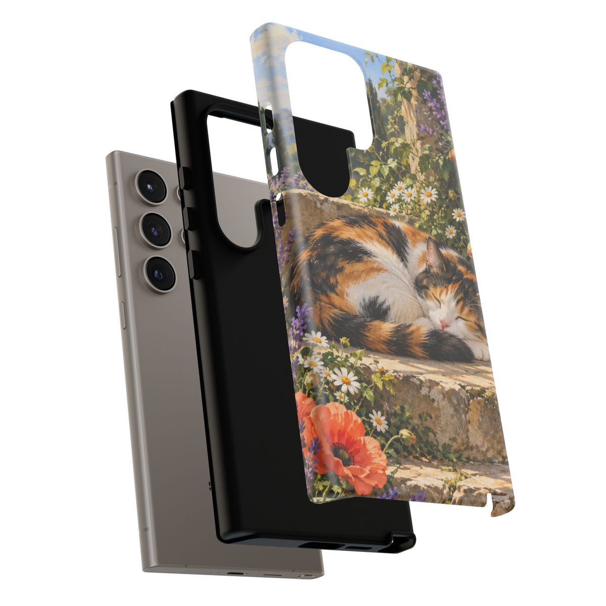 Garden Nap Samsung Galaxy Tough Case | calico cat