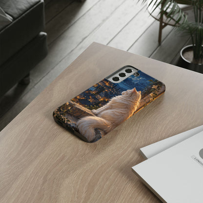 Moonlit Window Samsung Galaxy Tough Case | white cat