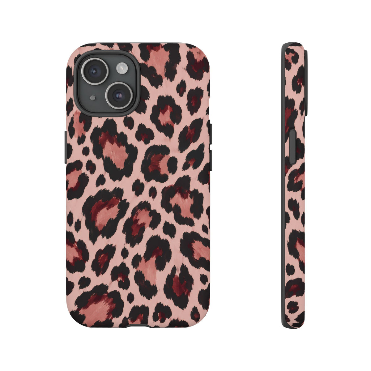 Wild Burgundy iPhone Tough Case | leopard print
