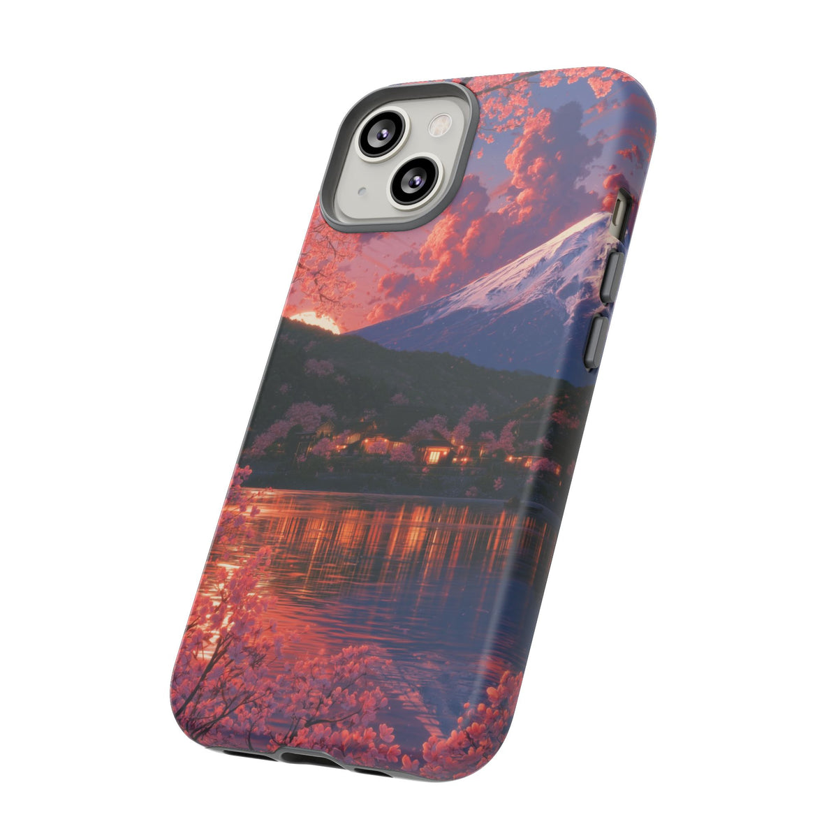 Sakura Lakeside Village iPhone Tough Phone Case