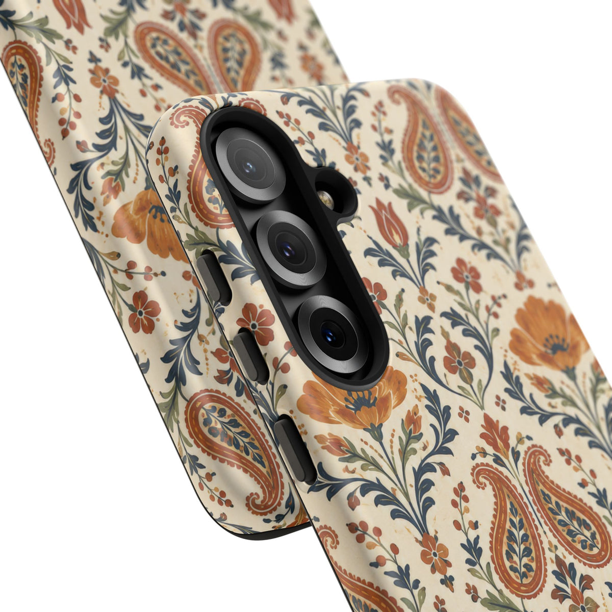 Terracotta Arabesque Samsung Galaxy Tough Case | Terracotta Floral Paisley
