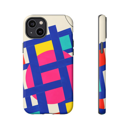 Chromatic Mischief iPhone Tough Case | Geometric Color Block Art