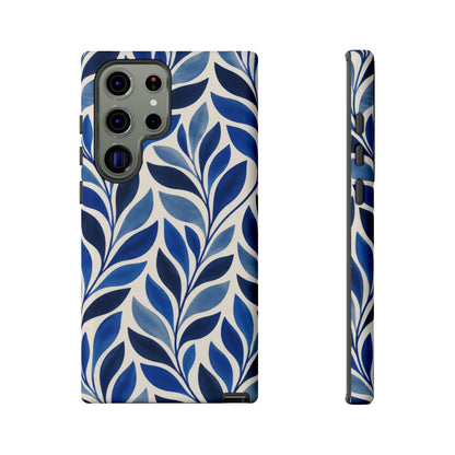 Cobalt Current Samsung Galaxy Tough Case | Cobalt Blue Leaf Pattern