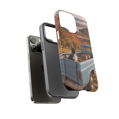 Blue Truck October iPhone Tough Case | border collie