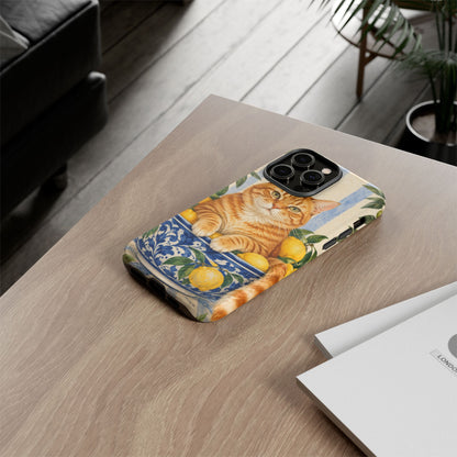 Citrus Inspector iPhone Tough Case | ginger cat
