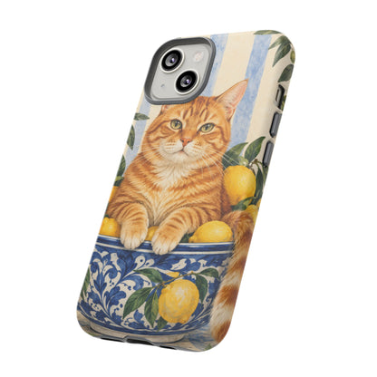 Citrus Inspector iPhone Tough Case | ginger cat