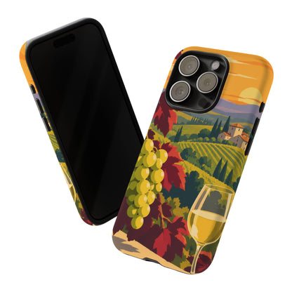 Wine & Grapes — Golden Vintage iPhone Tough Case | wine grapes